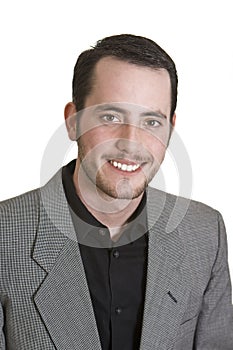 Portrait of a young man isolated on white