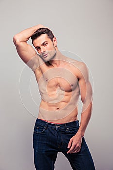 Portrait of a young muscular man