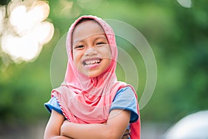 Portrait of a young Muslim girl