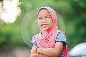 Portrait of a young Muslim girl