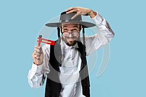 Portrait of a young orthodox Hasdim Jewish man