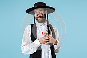 Portrait of a young orthodox Hasdim Jewish man