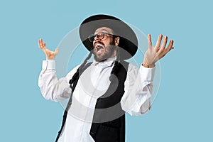 Portrait of a young orthodox Hasdim Jewish man