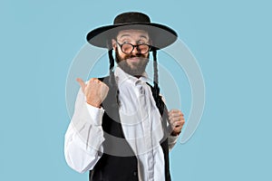 Portrait of a young orthodox Hasdim Jewish man