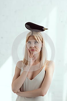 portrait of young pensive woman