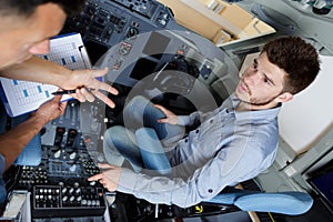 Portrait young pilot apprentice