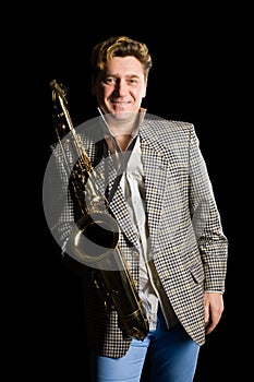 Portrait of a young saxophonist