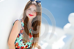 Portrait Of Young Smiling Beautiful Woman