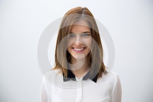 Portrait of a young smiling businesswoman