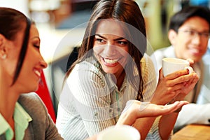 Portrait of young smiling businesswomen