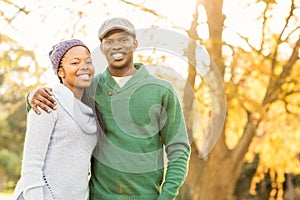 Portrait of a young smiling couples