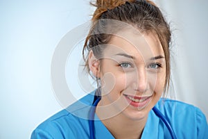 Portrait of young and smiling female doctor