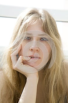 Portrait of young smiling woman