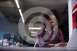 Portrait of a young successful African-American woman in modern