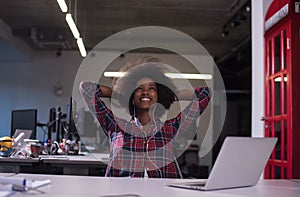 Portrait of a young successful African-American woman in modern