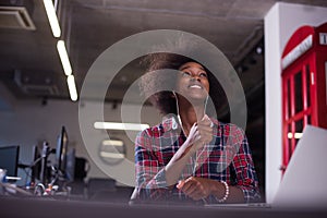 Portrait of a young successful African-American woman in modern