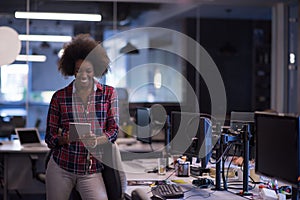 Portrait of a young successful African-American woman in modern