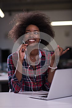 Portrait of a young successful African-American woman in modern