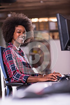 Portrait of a young successful African-American woman in modern