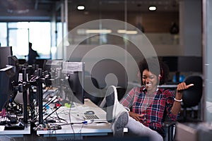 Portrait of a young successful African-American woman in modern