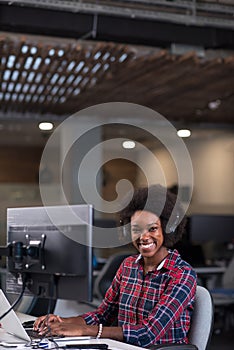 Portrait of a young successful African-American woman in modern