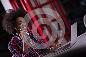 Portrait of a young successful African-American woman in modern