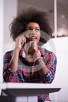 Portrait of a young successful African-American woman in modern