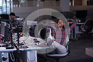 Portrait of a young successful African-American woman in modern