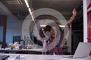 Portrait of a young successful African-American woman in modern