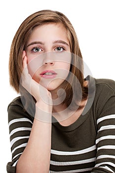 Portrait of young teen girl