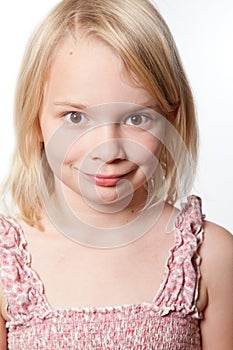 Portrait of a young teenager girl in studio