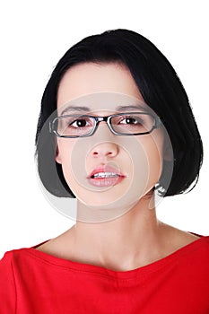 Portrait of young woman in eyewear