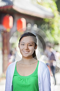 Portrait of Young Woman in Nanluoguxiang, Beijing