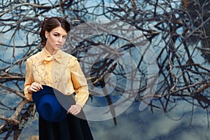 Portrait of young woman outdoor