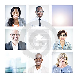 Portraits of Multiethnic Diverse Business People