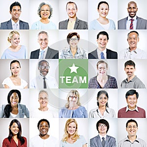 Portraits of Multiethnic Diverse Business People photo