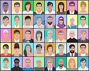 Portraits of people on a colorful background, the choice of the