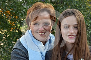 Madre un adolescente in posa fotografie 