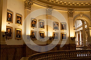 Portraits of US Presidents in the State Capital Building of Colorado