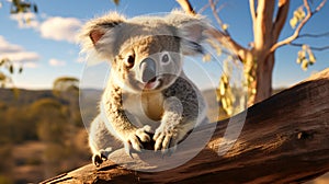 Portrayal of a Wild Koala.