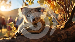 Portrayal of a Wild Koala.