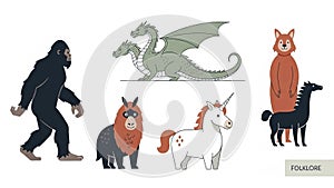 Portrayals are simplified and stylized, emphasizing iconic features of each