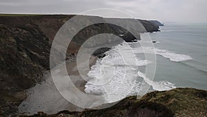 Portreath beach North Cornwall England UK