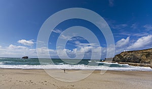 Portreath coastline at Cornwall