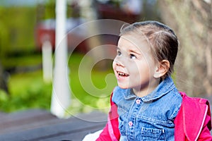 Portriat of cute little smilling girl