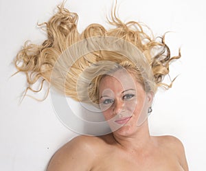 Portriat of a Woman with Fly-Away Hair