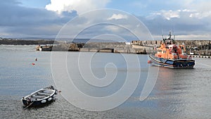 Portrush harbour and lifeboat photo