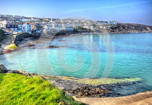 Portscatho Cornwall on the Roseland Peninsula Cornish south coast of England UK photo