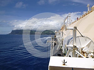 Portside LNG vessel at jamaica