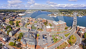 Portsmouth aerial view, New Hampshire, USA